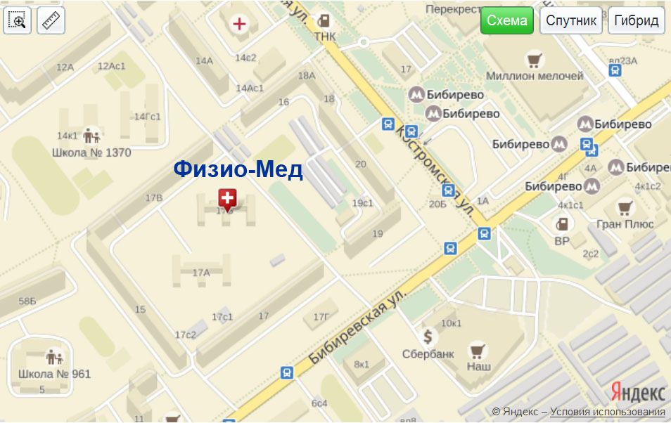 Москва бибирево карта